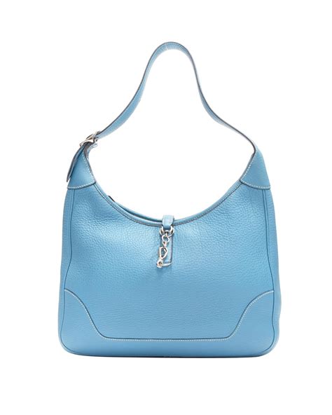 hermes clemence trim ii blue jean purse